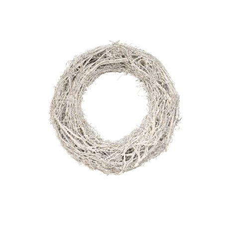 Fonott koszorú - Fehér - 40 cm  