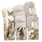 Nyomtatott dekorkarton - Erdei állatok biléták - 6 db/csomag