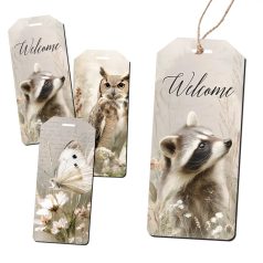   Nyomtatott dekorkarton - Erdei állatok biléták - 6 db/csomag
