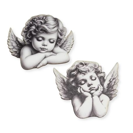 Nyomtatott dekorkarton - Angyalkák - 7 cm - 2 db/csomag