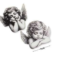 Nyomtatott dekorkarton - Angyalkák - 7 cm - 2 db/csomag