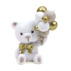 Maci figura lufival 6 cm - Fehér-arany - 6 cm 