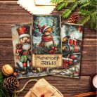 Nyomtatott dekorkarton - Karácsonyi piros-zöld táblák - 3 db/csomag