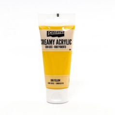   Pentart, krémes akrilfesték, selyemfényű, napsárga - 60 ml, 200 ml