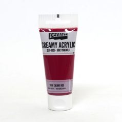   Pentart, krémes akrilfesték, selyemfényű, meggypiros - 60 ml, 200 ml
