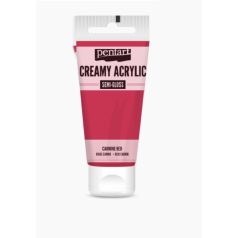   Pentart, krémes akrilfesték, selyemfényű, kárminvörös - 60 ml, 200 ml