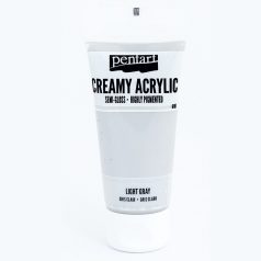   Pentart, krémes akrilfesték, selyemfényű, világosszürke - 60 ml  