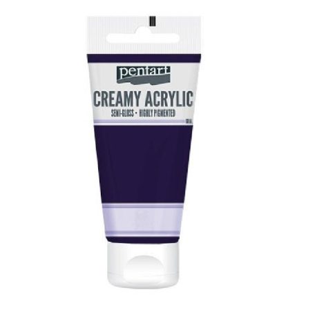 Pentart, krémes akrilfesték, selyemfényű, padlizsán - 60 ml  