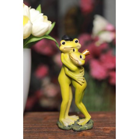 Táncoló békák - dekoratív szobrocska - 24 cm