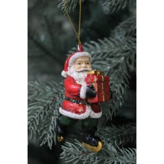   Klasszikus karácsonyi dekoráció Mikulás ajándékokkal - 7 cm   