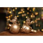 LUX arany karácsonyi díszmadár - 11 cm 