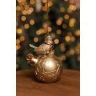 LUX arany karácsonyi díszmadár - 11 cm 