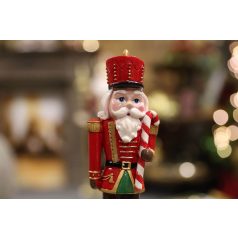 Piros játék mozgatható Diótörő - 20 cm 