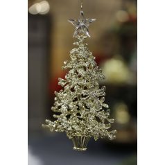 Arany függő karácsonyfa - 19 cm  
