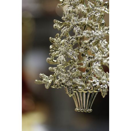 Arany függő karácsonyfa - 19 cm  