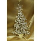 Arany függő karácsonyfa - 19 cm  