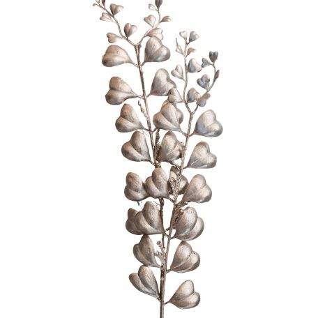 Pezsgő színű szívecskés levelek száron - 70 cm  
