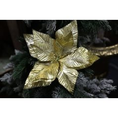 Arany fényes karácsonyi rózsa - 28 cm