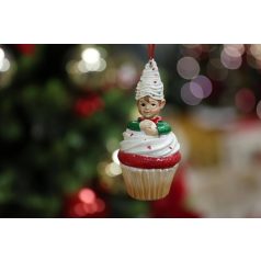 Karácsonyi manó muffinban - 11 cm - Raktáron