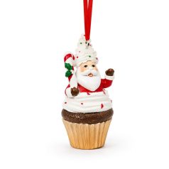 Karácsonyi dekoráció Mikulás muffinban - 11 cm