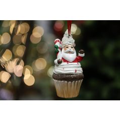   Klasszikus karácsonyi dekoráció Mikulás muffinban - 11 cm