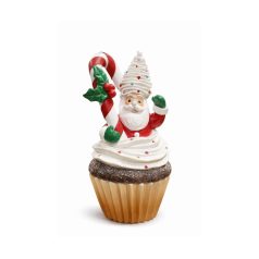 Klasszikus karácsonyi figura Mikulás muffinban - 15 cm