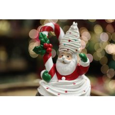 Klasszikus karácsonyi figura Mikulás muffinban - 15 cm