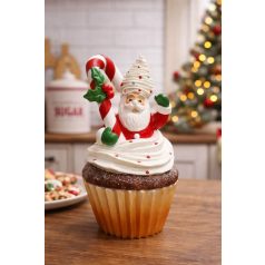 Klasszikus karácsonyi figura Mikulás muffinban - 15 cm