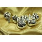 Ezüst függő karácsonyi díszek - 8 cm - 6 db/csomag