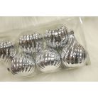 Ezüst függő karácsonyi díszek - 8 cm - 6 db/csomag