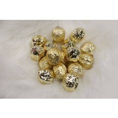 Karácsonyfadísz - Arany dió - 3 cm - 16 db/csomag