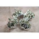 Ezüst függő karácsonyi díszek - 8 cm - 4 db/csomag