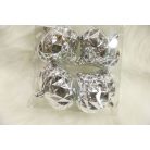 Ezüst függő karácsonyi díszek - 8 cm - 4 db/csomag