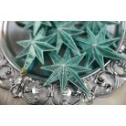 Jégkék karácsonyfadíszek - Csillag - 5 cm - 6 db/csomag