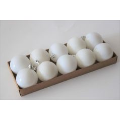 Fehér műanyag gömbök - 5 cm - 10 db/csomag