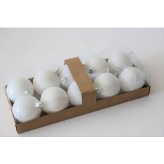 Fehér műanyag gömbök - 5 cm - 10 db/csomag