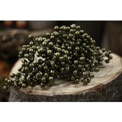 Zöld mű bogyók, ágon - 20 cm - 12 db/csomag 