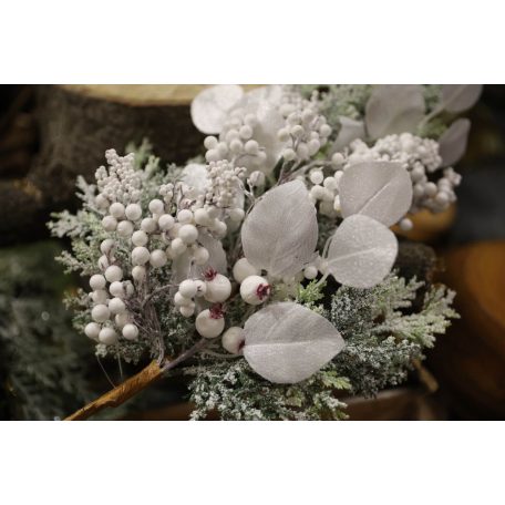 Fehér fagyos mű betűző - 70 cm 