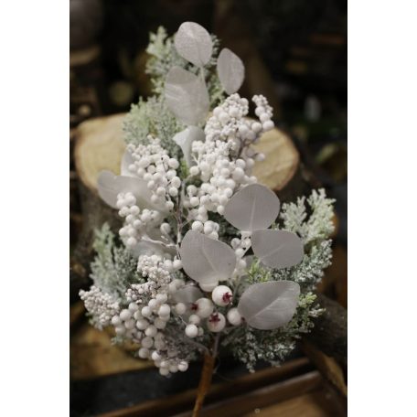 Fehér fagyos mű betűző - 70 cm 