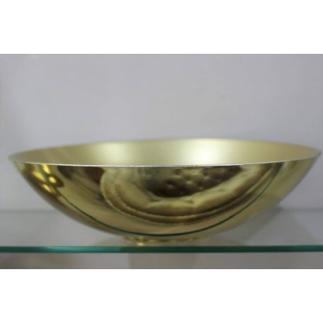 Arany fényes műanyag tál - 28 cm