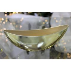 Csónak alakú kaspó - Arany - 34 cm