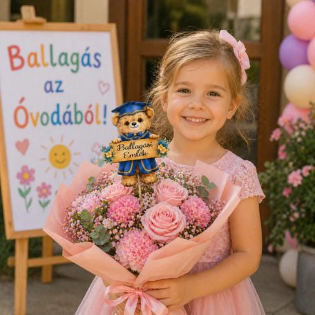 Nyomtatott dekorkarton - Ballagási maci - 2 db-os szett