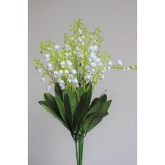 Fehér mű gyöngyvirág csokor - 35 cm