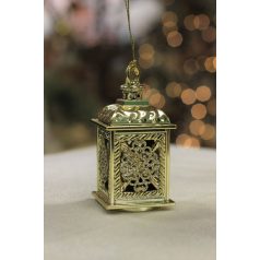   LUX arany színű függő karácsonyi dekorációs lámpa - 10 cm