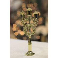   LUX arany függő karácsonyi dekorációs kandeláber - 15cm
