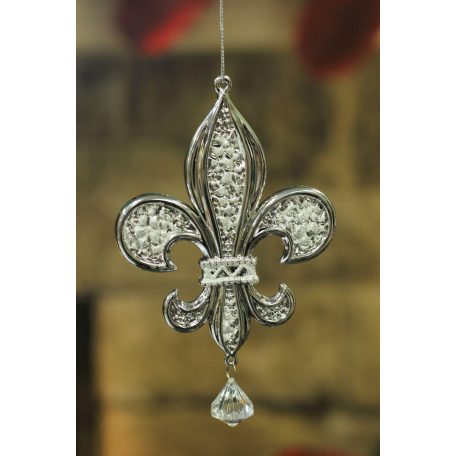 Ezüst függeszthető karácsonyfadísz - Ornamentum - 15 cm