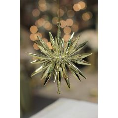 LUX arany függő karácsonyi dekorációs csillag - 10 cm  