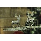 LUX arany függő szarvas karácsonyi díszek - 18 cm - 2 db-os szett