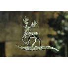 LUX arany függő szarvas karácsonyi díszek - 18 cm - 2 db-os szett