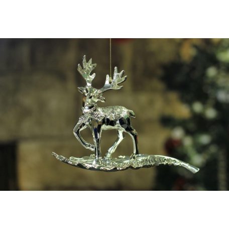 LUX arany függő szarvas karácsonyi díszek - 18 cm - 2 db-os szett